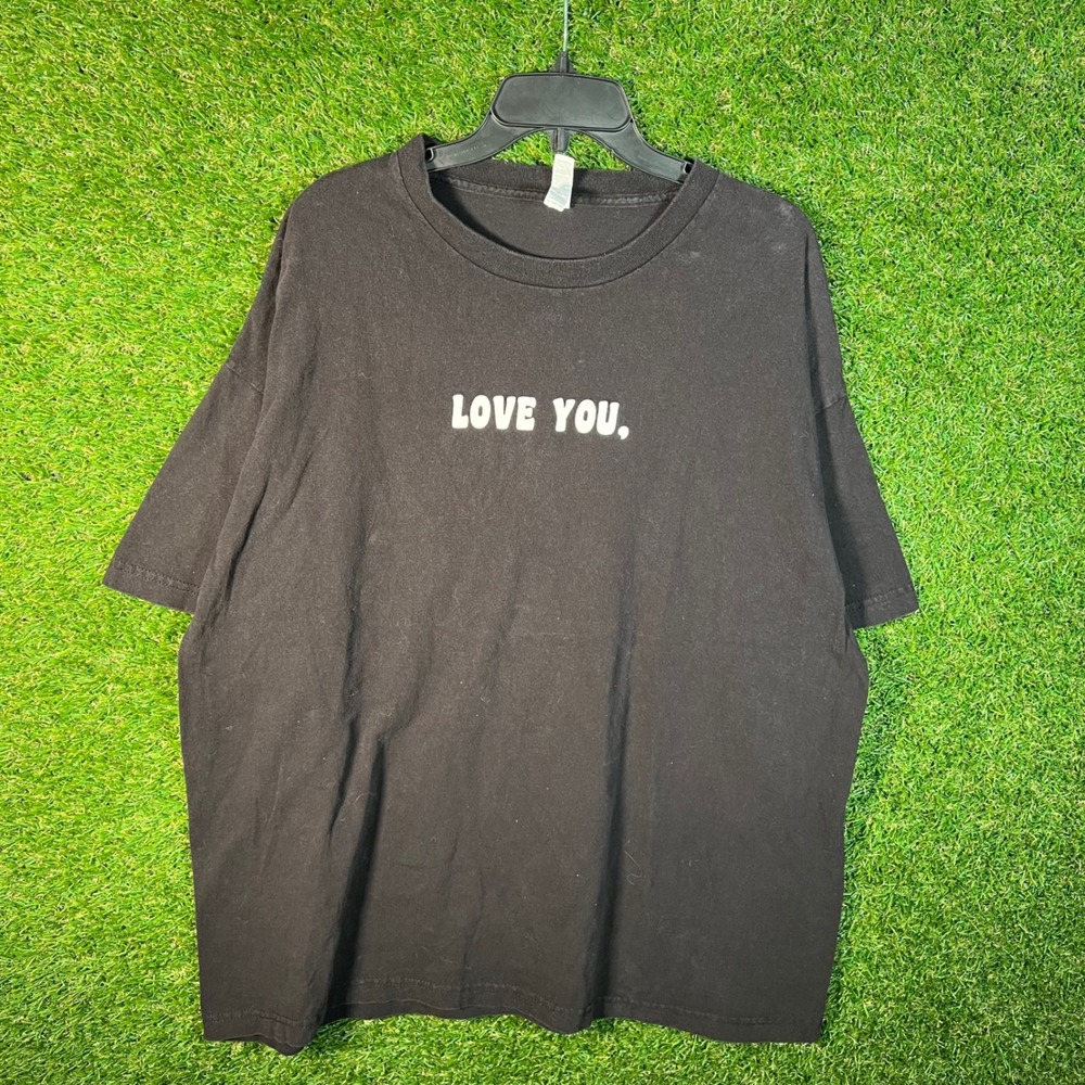 American‎ Apparel Love You Drive Safe Graphic T-Shirt Black Mens 2XL Heavyweight